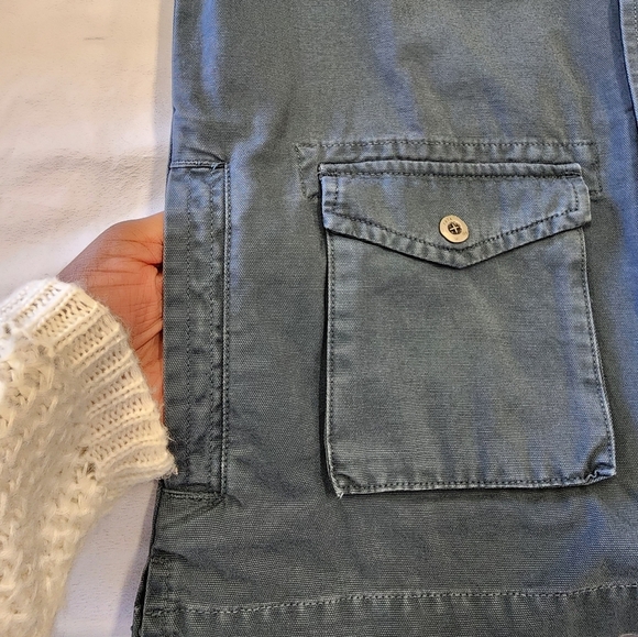 OPB Men's Slate Utilitarian Zip/Snap Front Corduroy Collar Medium Weight, sz MD - Picture 5 of 9